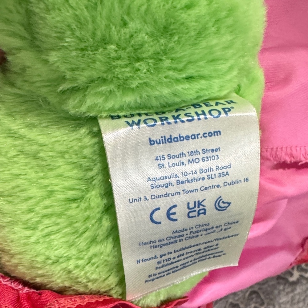 Build-A-Bear Green Spring Frog in Pink Dress - Picture 4 of 8
